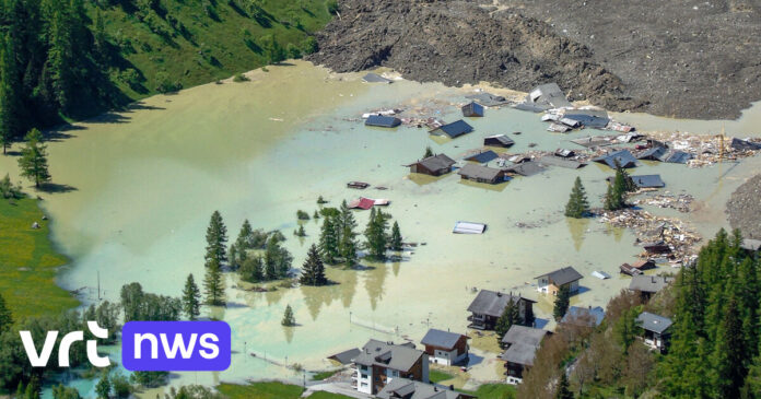 Zwitserse dorp Blatten staat onder water door vorming van nieuw meer na ingestorte gletsjer, vrees voor overstromingen groeit