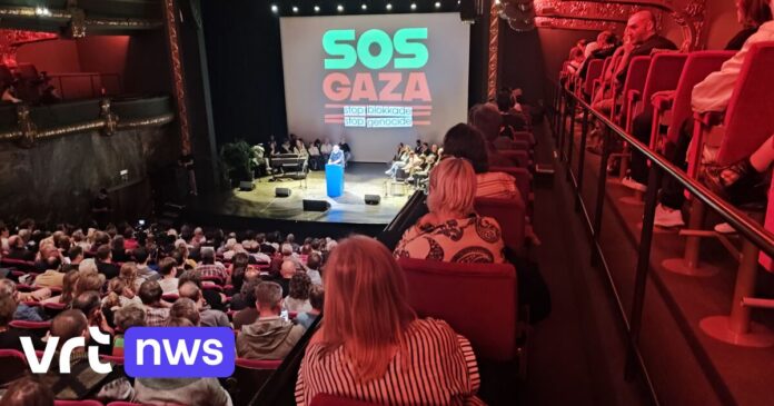 Grote opkomst tijdens solidariteitsavond SOS Gaza in Gents Kunstencentrum VIERNULVIER: