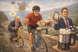 De melkopschuimer, de premier en de Poggio van het leven