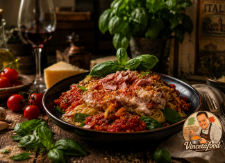 ROMIGE SPAGHETTI BOLOGNESE MET HAMSNIPPERS EN PANGRITATA