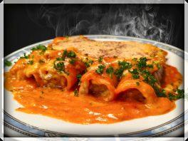 Cannelloni met gehakt en 3 kazen béchamelsaus