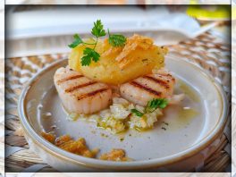 Gegrilde Sint-Jakobsvruchten met Vanille-Prei & Aardappelquenelle