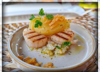 Gegrilde Sint-Jakobsvruchten met Vanille-Prei & Aardappelquenelle