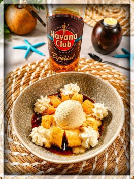 Papillotte van Banaan met Bruine Rum & Vanille-ijs