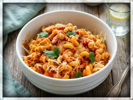 Mac & Cheese Deluxe met Rivierkreeftjes & Kreeftenfond